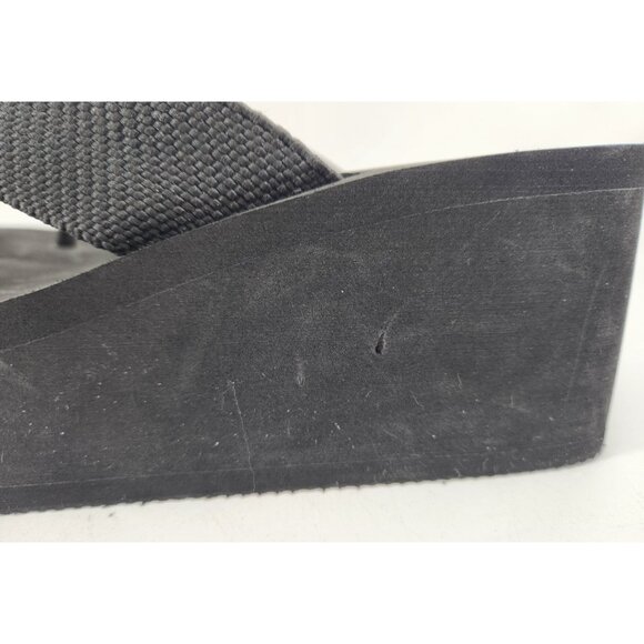 No Boundaries Womens Size 7 Chunky Y2K Inspired Platform Flip Flop Sandals Black - Picture 8 of 11